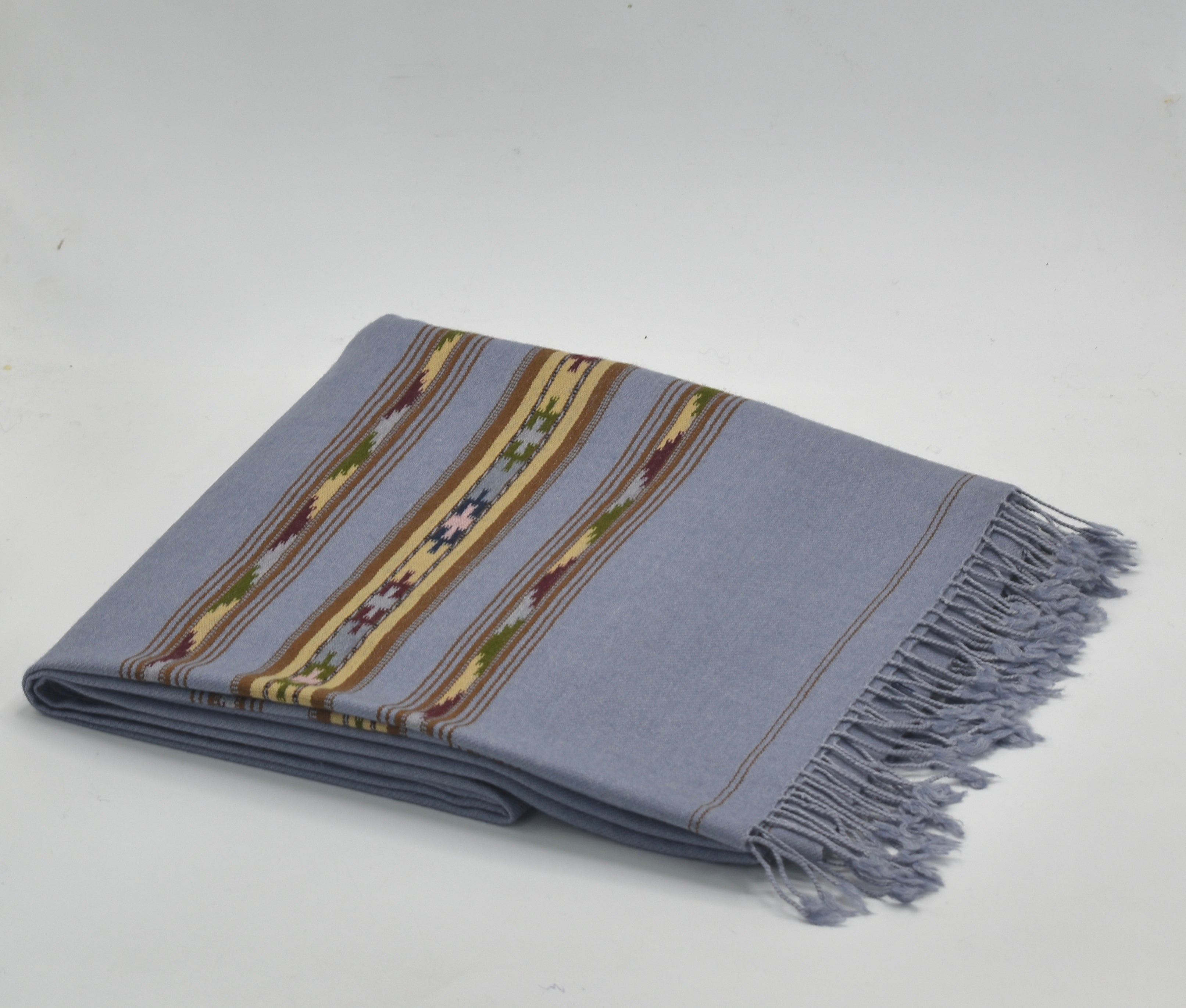 Fine Pashmina Multi Flower Border Shawl