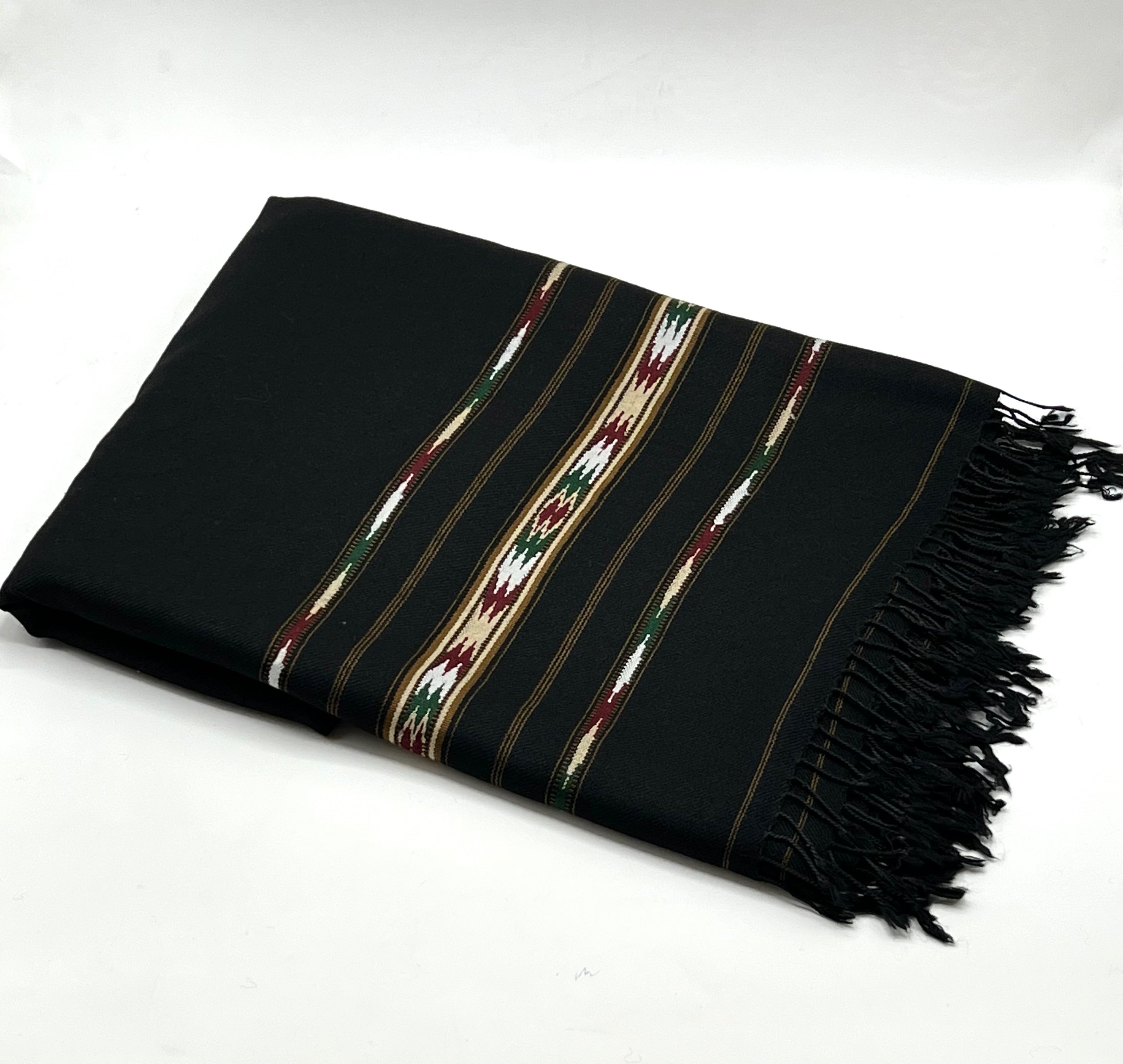 Angoora Wool Multi Flower Border Handwork