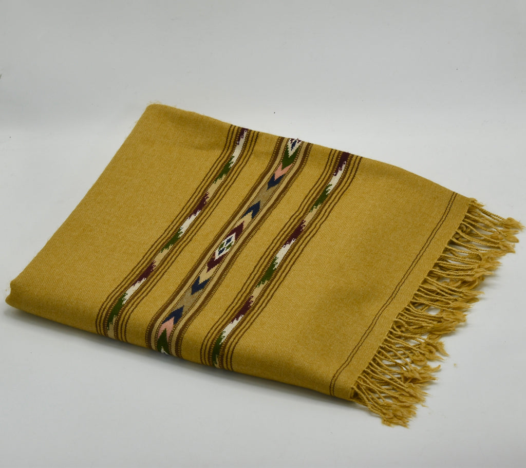 Fine Pashmina Multi Flower Border Handwork